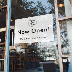 Opening Hours l Business Logo Black & White 