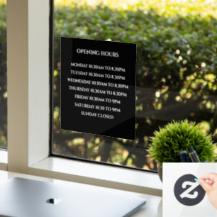 Opening Hours Sign, Boutique Signage, Retail Store