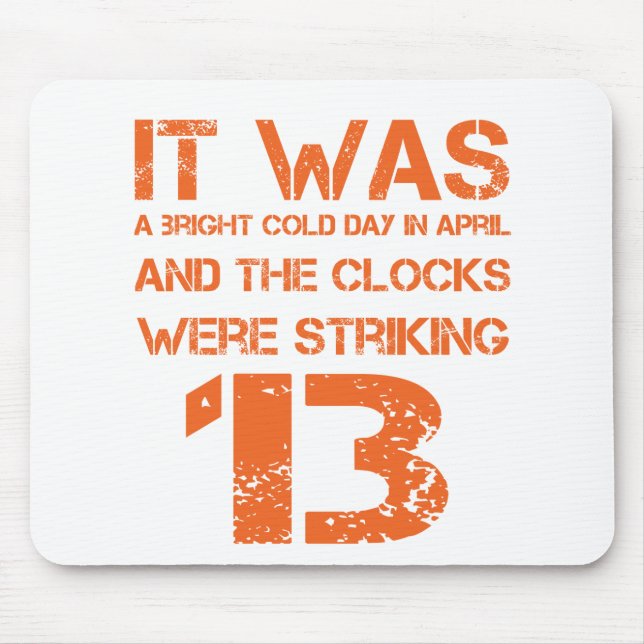 Opening Line of 1984 Mouse Pad (Front)
