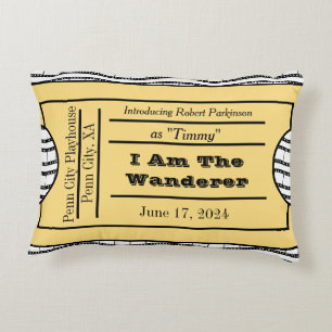Opening Night Premier Ticket Decorative Cushion