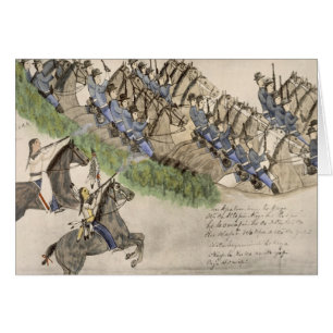 Opening of the Battle of the Little Big Horn (ink