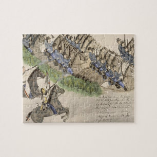 Opening of the Battle of the Little Big Horn (ink Jigsaw Puzzle