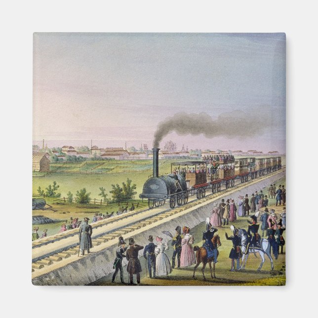 Opening of the First Railway Line Magnet (Front)