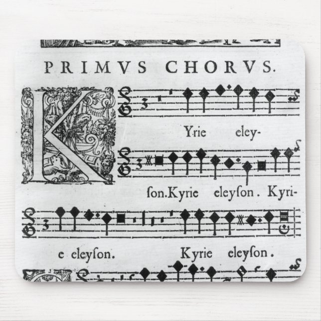 Opening page of the Mass for Double Choir Mouse Pad (Front)
