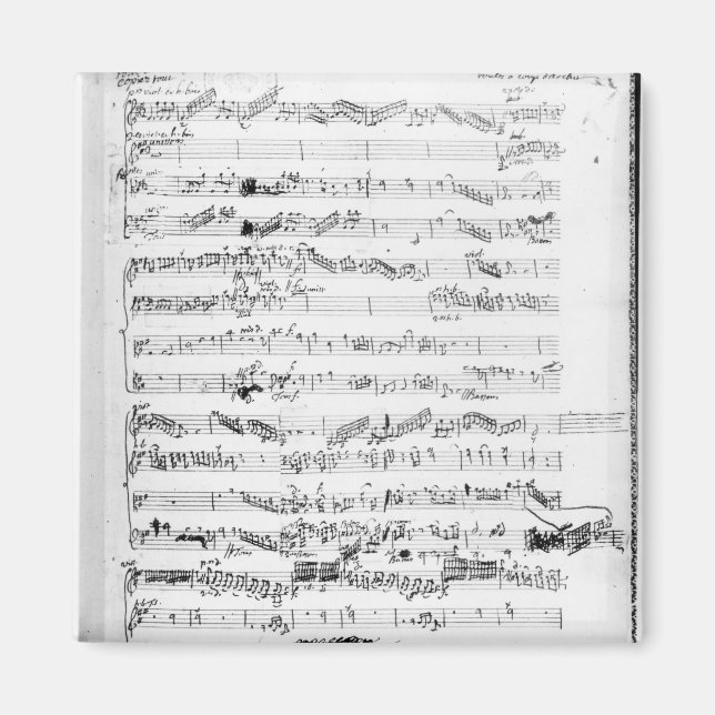 Opening page of the score of 'Les Paladins' Magnet (Front)