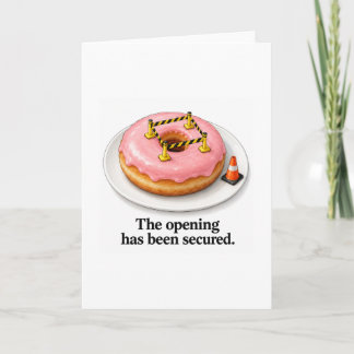 Opening Secured Funny Safety Doughnut Card