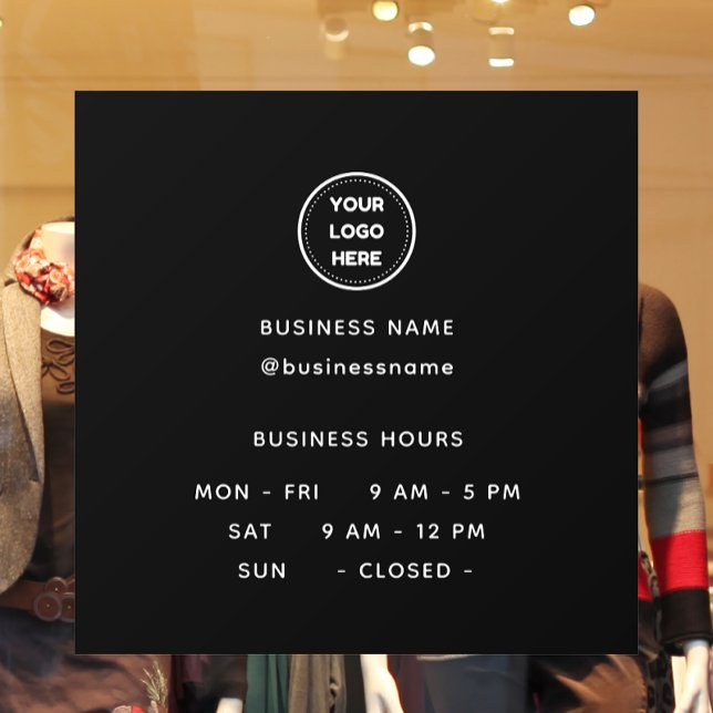 Opening Time With Logo Black Business Hours (Creator Uploaded)