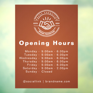 Opening Times Business Logo Opening Hours