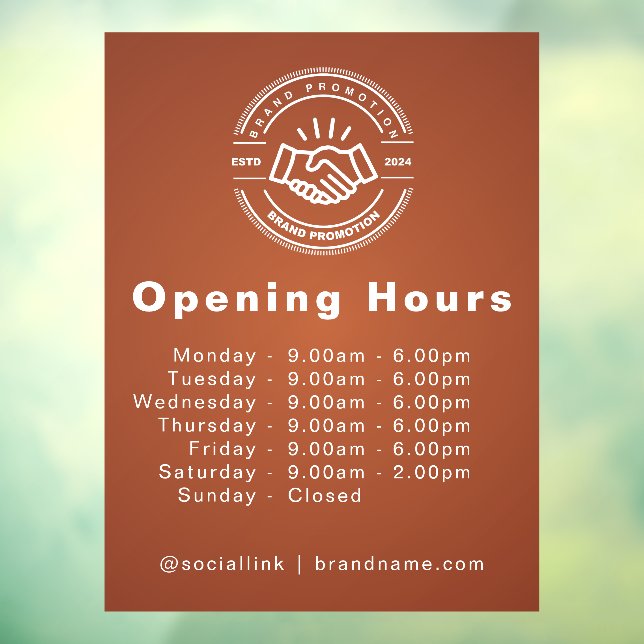 Opening Times Business Logo Opening Hours  (Sheet 3)