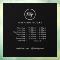 Opening Times | Business Logo Opening Hours Black 