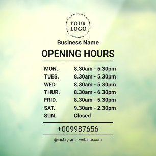 Opening Times   Business Logo Opening Hours Black 