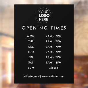 Opening Times   Business Logo Opening Hours Black