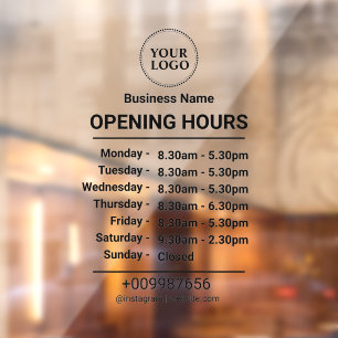 Opening Times   Business Logo Opening Hours Black 