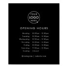 Opening Times | Business Logo Opening Hours Black