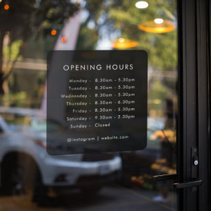 Opening Times   Business Opening Hours Black