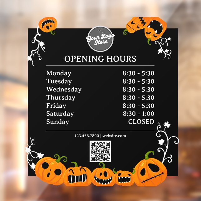 Opening Times Business Opening Hours Halloween (Sheet 2)
