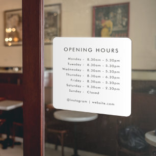 Opening Times   Business Opening Hours Modern