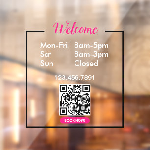 Opening Times Business Opening Hours Welcome Pink