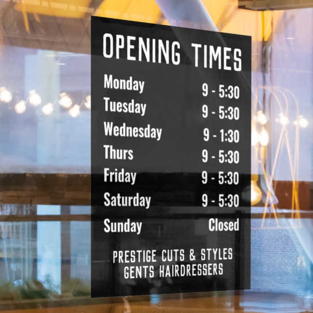 Opening Times or Shop Opening Hours (Creator Uploaded)