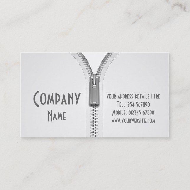 Opening Zip Business Card (Front)