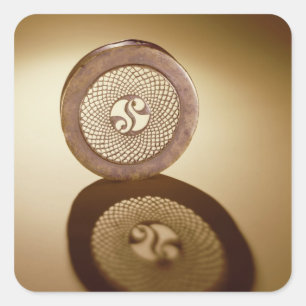 Openwork box lid, from Cornalaragh Square Sticker