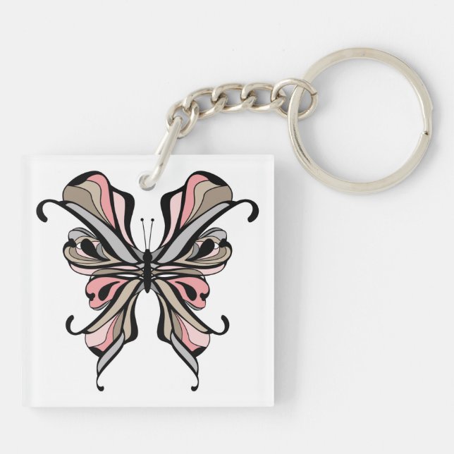 Openwork butterfly key ring (Back)
