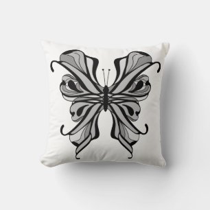 Openwork butterfly throw pillow