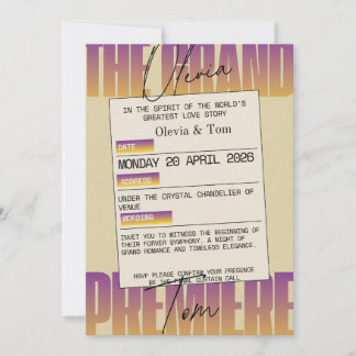 Opera Aesthetic Wedding Invitation