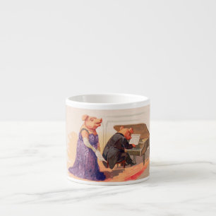 Opera and Expresso - Anthropomorphic Singing Pig Espresso Cup
