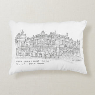 Opera + Ballet Theatre, Odessa, Ukraine Decorative Cushion