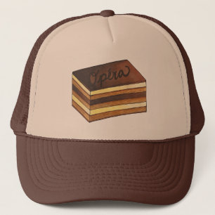 Opéra Cake French Pastry Patisserie Dessert Food Trucker Hat