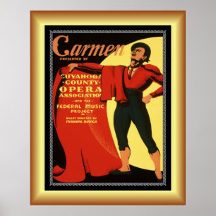 Opera ~ Carmen ~ Toreador Song ~ 1939 ~  Poster