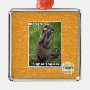 Opera Cat Metal Tree Decoration