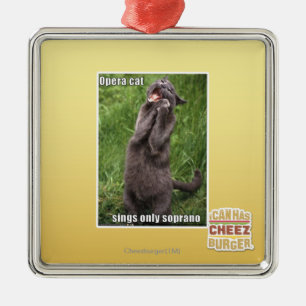 Opera Cat Metal Tree Decoration