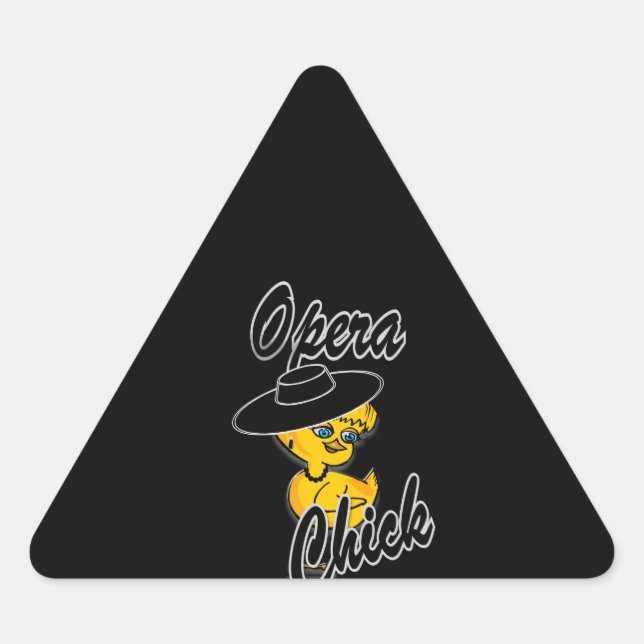 Opera Chick #4 Triangle Sticker (Front)