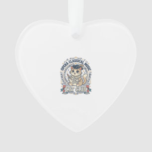 Opera Classical Music Cat Cute Cat T-Shirt Design Ornament