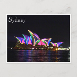 opera house bright lights postcard