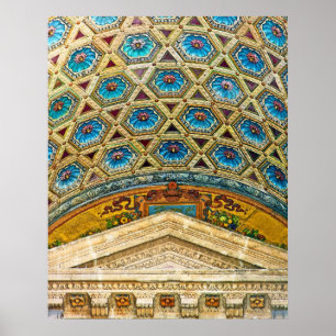 Opera House Ceiling, Budapest Poster