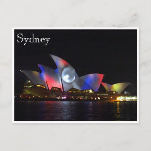 opera house colours postcard