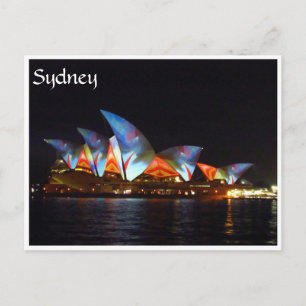 opera house sydney bright postcard