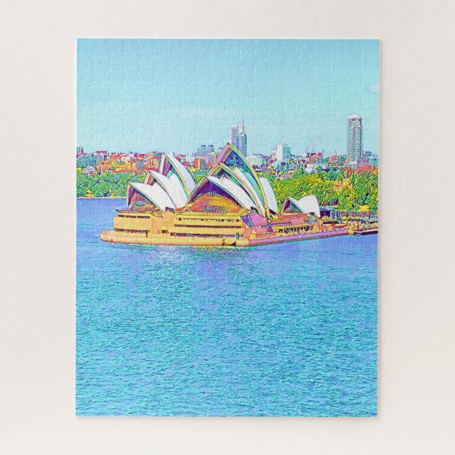 Opera House Sydney Harbour water view Jigsaw Puzzl Puzzle (Vertical)