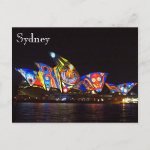 opera house vivid fun postcard