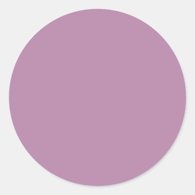 Opera Mauve Solid Colour Classic Round Sticker (Front)