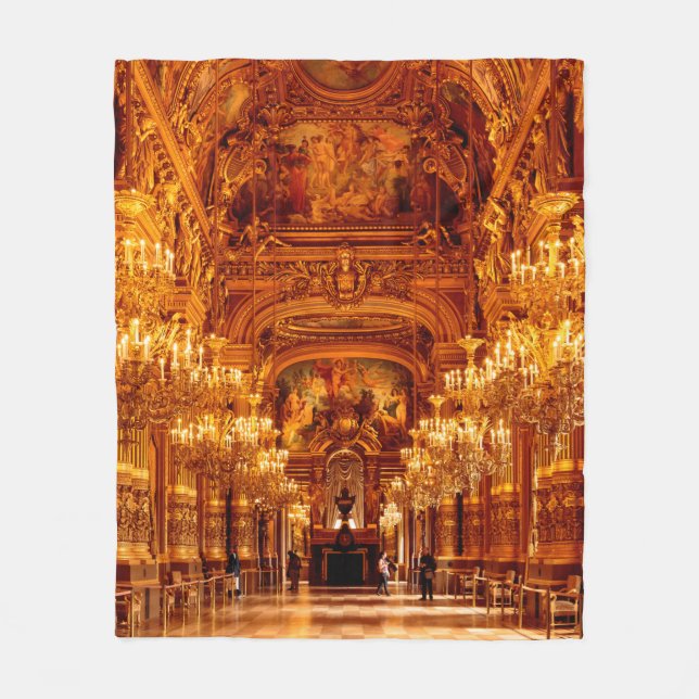 Opera National de Paris Garnier in France Fleece Blanket (Front)