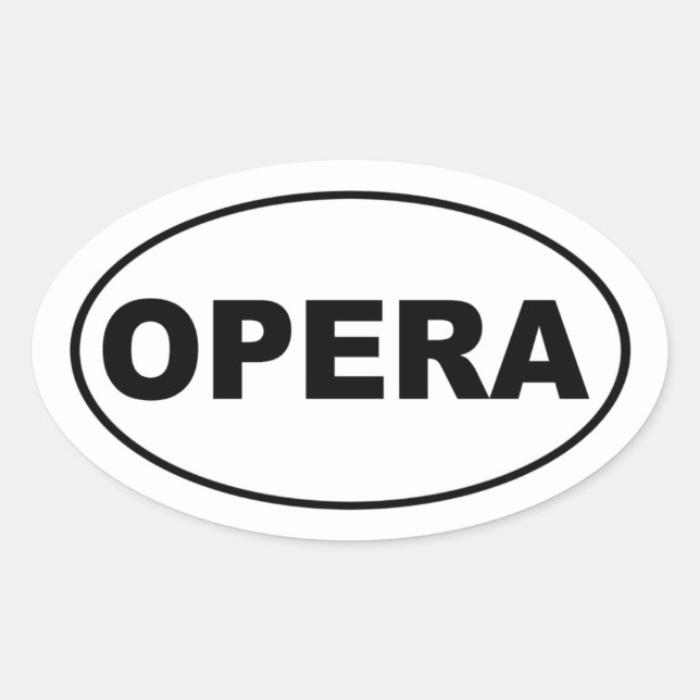 Opera Oval Sticker (Front)