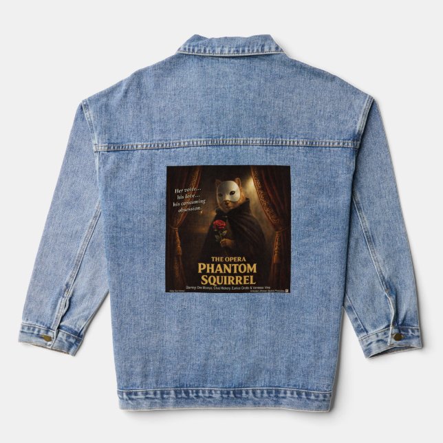Opera Phantom Squirrel Parody Denim Jacket (Back)