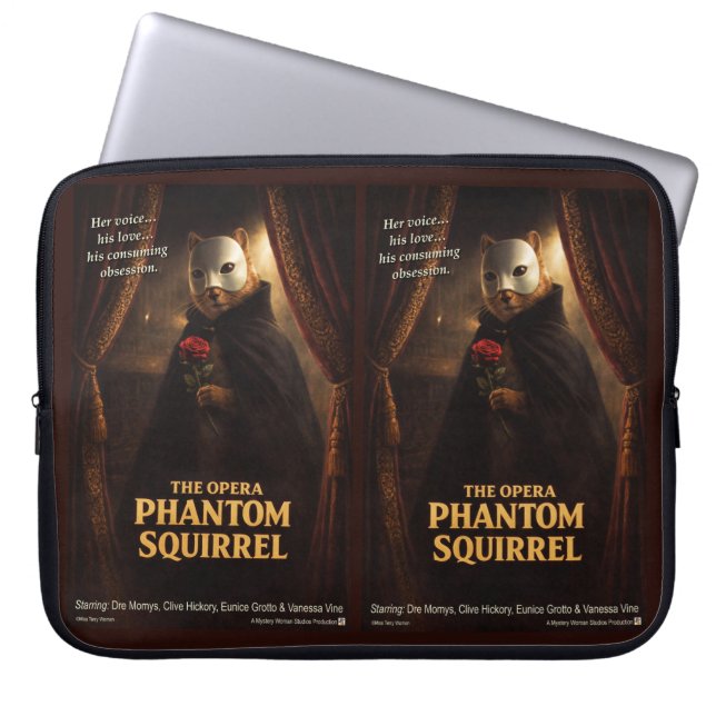 Opera Phantom Squirrel Parody Laptop Sleeve (Front)