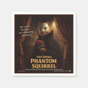 Opera Phantom Squirrel Parody Napkin