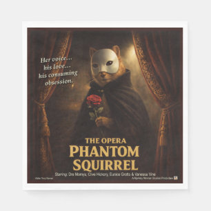 Opera Phantom Squirrel Parody Napkin