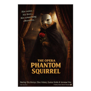 Opera Phantom Squirrel Parody Poster
